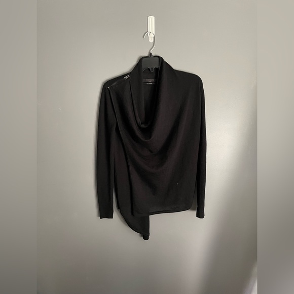Allsaints Drina 100% Merino Wool Draped Cardigan Womens Size Small - Picture 2 of 5